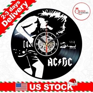 ACDC Vinyl Clock Decor Rock Band AC/DC AC DC Gifts